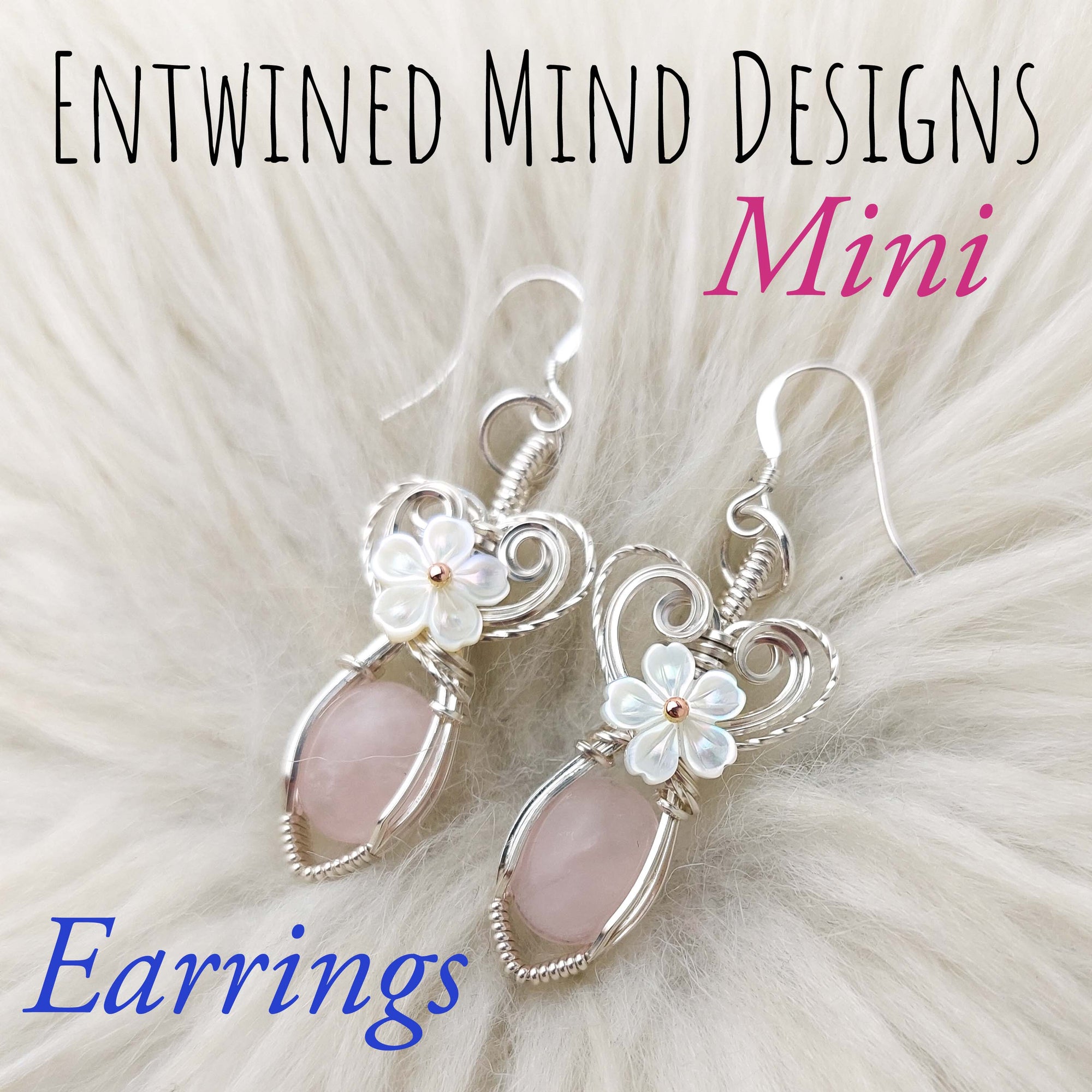 Rose Quartz Earrings In Sterling Silver