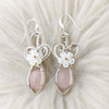 Rose Quartz Earrings In Sterling Silver