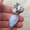 Moonstone Statement Pendant In Sterling Silver