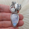 Moonstone Statement Pendant In Sterling Silver
