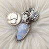 Moonstone Statement Pendant In Sterling Silver