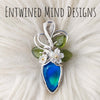 Aurora Opal and Sterling Silver Pendant