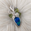 Aurora Opal and Sterling Silver Pendant
