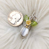 Cats Eye glass And Sterling Silver Mini Pendant