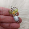 Cats Eye glass And Sterling Silver Mini Pendant