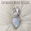 Moonstone Statement Pendant In Sterling Silver