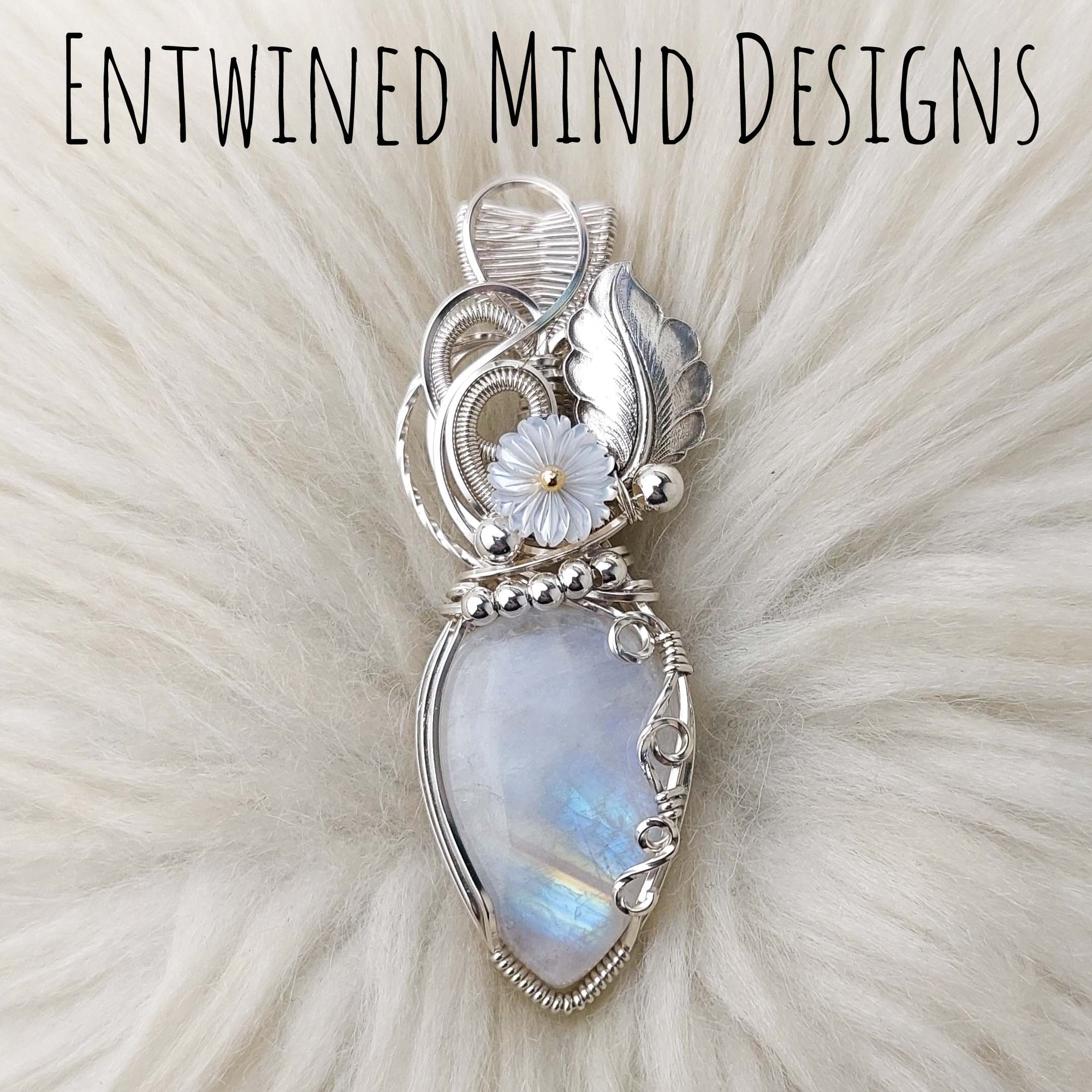 Moonstone Statement Pendant In Sterling Silver