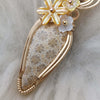 Fossil Coral Statement Pendant In 14k Gold Filled Wire