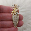 Fossil Coral Statement Pendant In 14k Gold Filled Wire