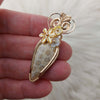 Fossil Coral Statement Pendant In 14k Gold Filled Wire