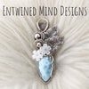 Larimar Statement Pendant In Sterling Silver