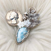 Larimar Statement Pendant In Sterling Silver