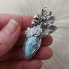 Larimar Statement Pendant In Sterling Silver