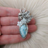 Larimar Statement Pendant In Sterling Silver