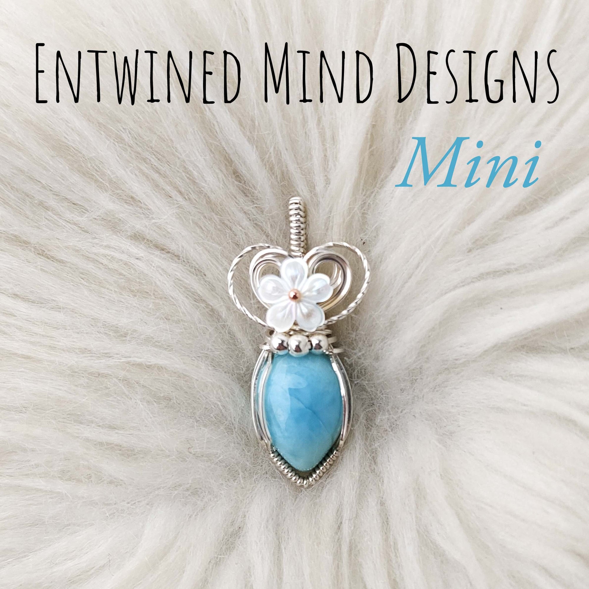 Larimar Mini Pendant In Sterling Silver