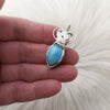 Larimar Mini Pendant In Sterling Silver