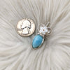 Larimar Mini Pendant In Sterling Silver