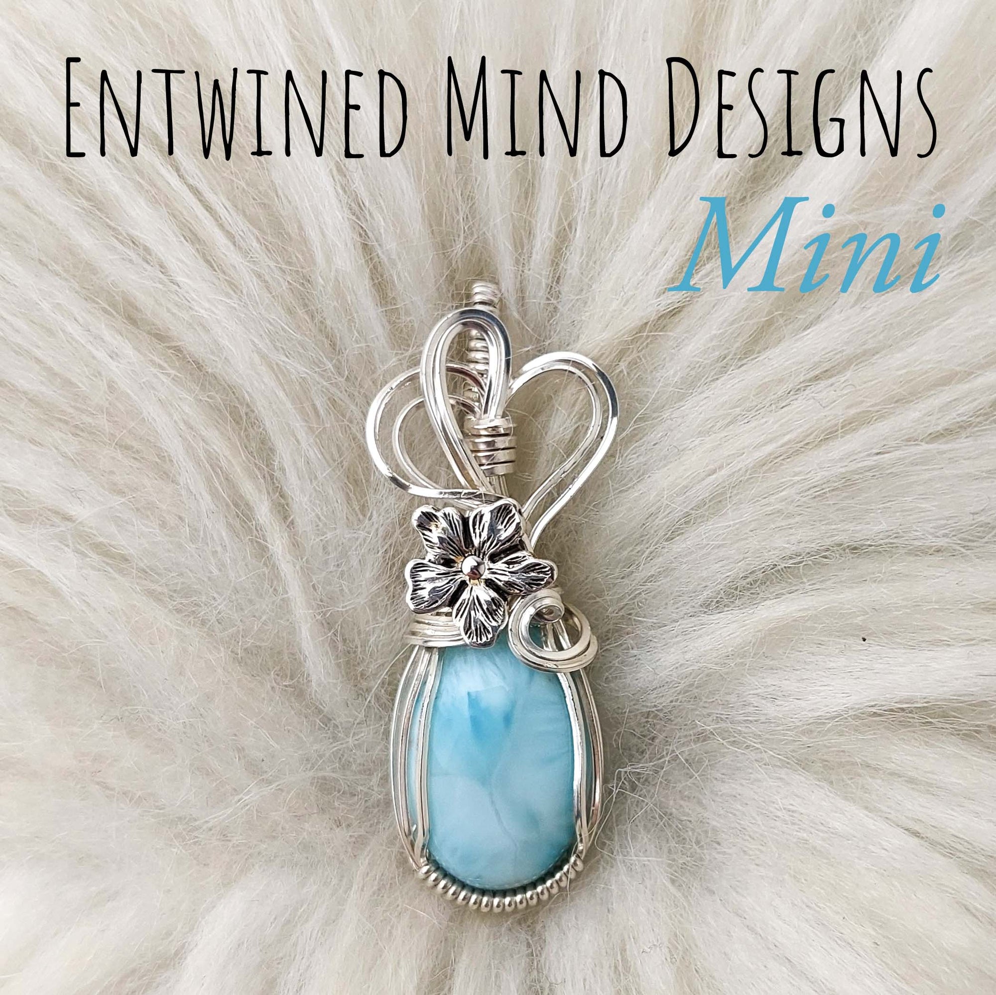 Larimar Mini Pendant In Sterling Silver