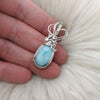 Larimar Mini Pendant In Sterling Silver