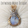 "Fairy Dreams" Moonstone Statement Pendant In Sterling Silver And 14k Goldfilled Wire