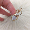 Mother Of Pearl Mini Heart Pendant In 14k Goldfill