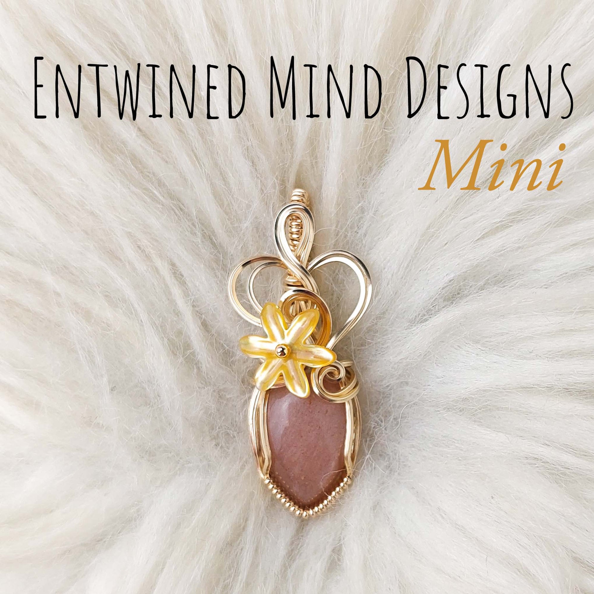 Peach Moonstone Mini Pendant In 14k Goldfill