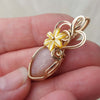 Peach Moonstone Mini Pendant In 14k Goldfill