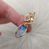 Carved Aurora Opal and Gold Filled Small Pendant