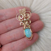 4ct Natural Ethiopian Opal And 14k gold filled Small Pendant
