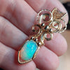 4ct Natural Ethiopian Opal And 14k gold filled Small Pendant