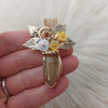 Rutilated Quartz And 14k gold filled Statement Pendant