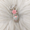 3.5ct Pink Ethiopian Opal and Sterling Silver Small Pendant