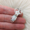 3.5ct White Ethiopian Opal and Sterling Silver Small Pendant
