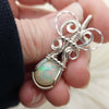3.5ct Ethiopian Opal and Sterling Silver Small Pendant