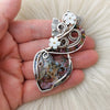 River Jasper, Tourmaline, And Sterling Silver Heart Pendant