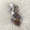 River Jasper, Tourmaline, And Sterling Silver Heart Pendant