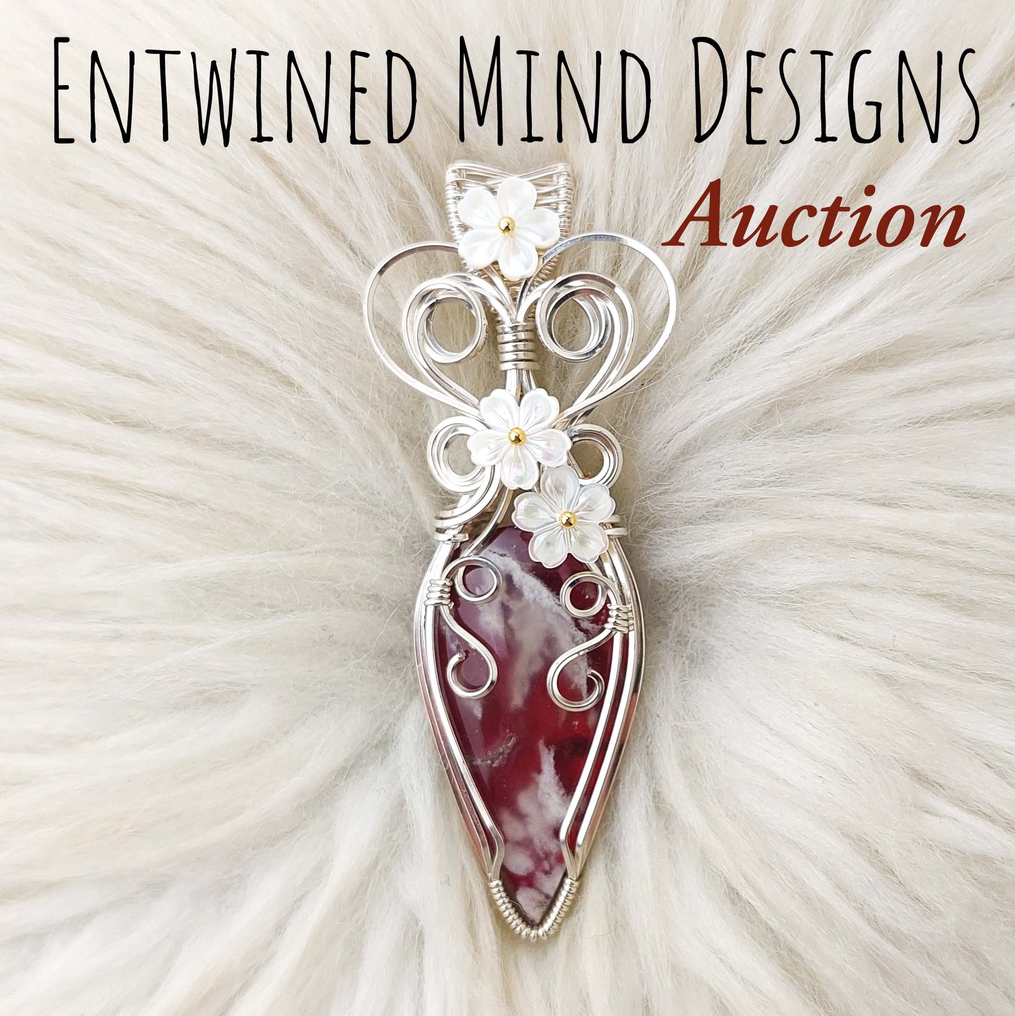 (RESERVED) Red Aurora Plume Agate Doublet And Sterling Silver Pendant