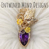 18ct Amethyst And 14k gold filled Statement Pendant