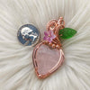 Rose Quartz Heart Pendant In Copper