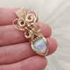 3.5ct Natural Ethiopian Opal And 14k gold filled Small Pendant