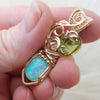 3.5ct Natural Ethiopian Opal And 14k gold filled Small Pendant