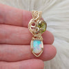 3.5ct Natural Ethiopian Opal And 14k gold filled Small Pendant