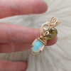 3.5ct Natural Ethiopian Opal And 14k gold filled Small Pendant