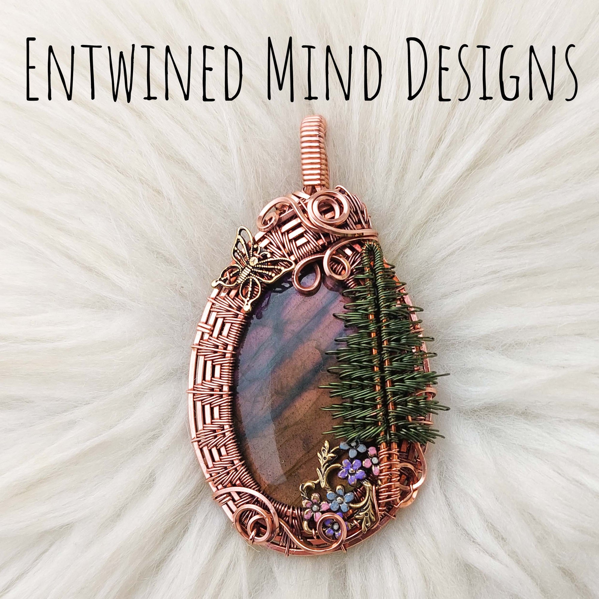 Fir Tree Wild Raven Designs Collaboration Copper Statement Pendant