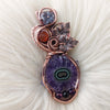 Amethyst Stalactite Slice And Copper Statement Pendant