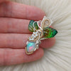 4ct Ethiopian Opal, 14k Goldfilled, and Sterling Silver Small Pendant