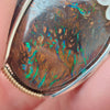 40ct Australian Boulder Opal, Sterling Silver, and 14k Goldfilled