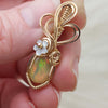 CUSTOM RESERVED 2.6 ct Natural Ethiopian Opal And 14k gold filled Mini Pendant