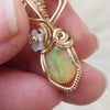 CUSTOM RESERVED 2.6 ct Natural Ethiopian Opal And 14k gold filled Mini Pendant