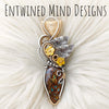 31ct Australian Boulder Opal, Sterling Silver, and 14k Goldfilled Statement Pendant